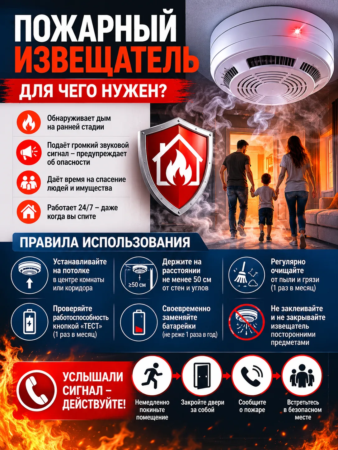 Пожар лучше заметить в самом начале. Для этого в каждой нашей группе установлен пожарны...