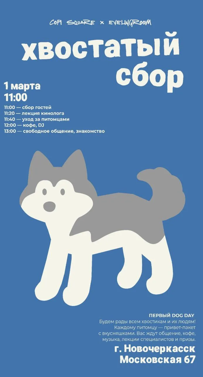 Приглашаем Вас на первый dog day в Новочеркасске — для людей и их хвостиков в коллабора...
