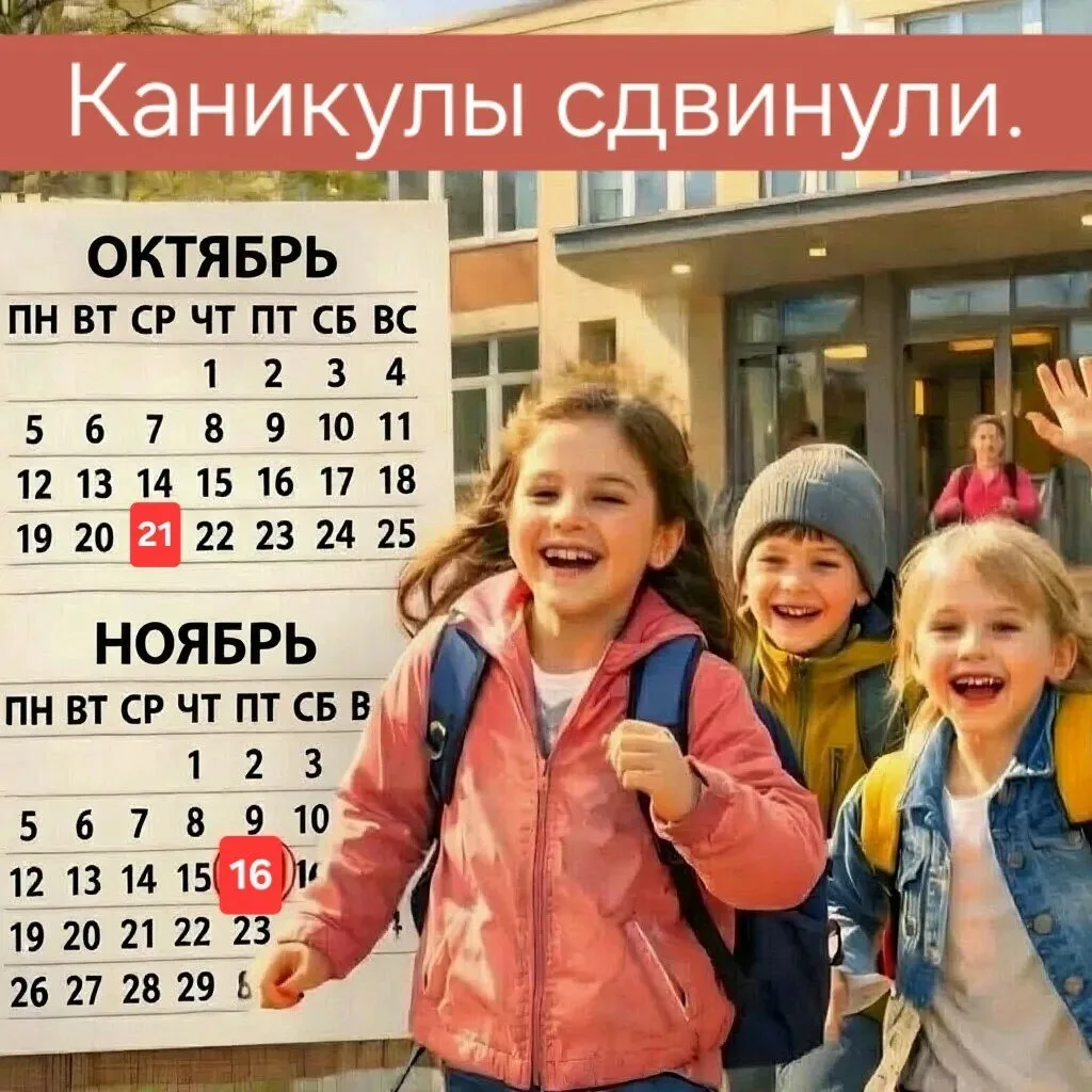 Новый календарь осенних каникул для школьников