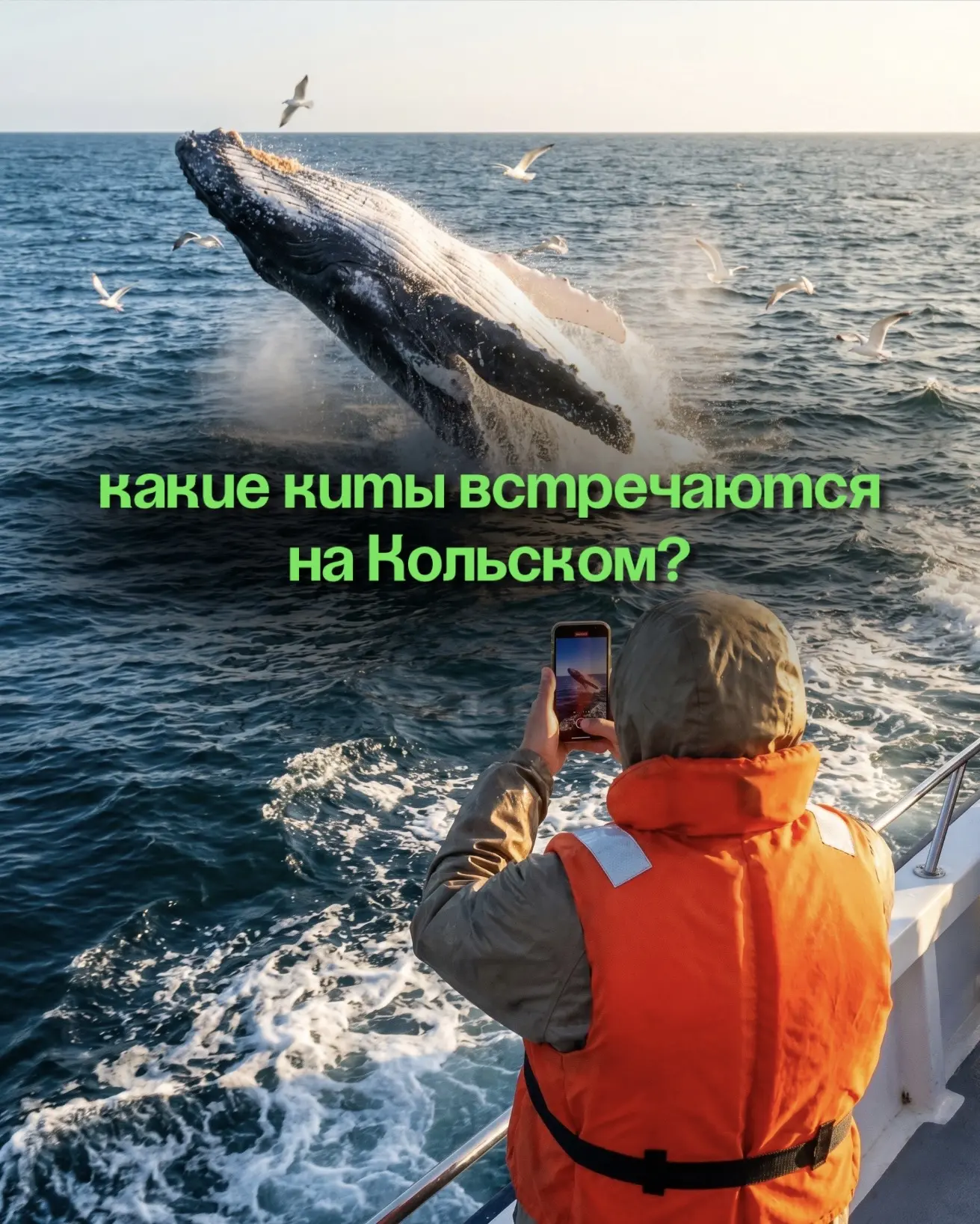 🐋 Какие киты встречаются у берегов Кольского?