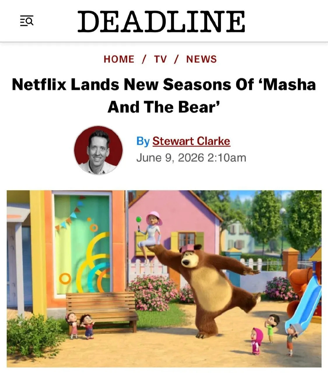 Netflix выкупил права на «Машу и Медведя» — стриминг приобрёл 8 и 9 сезоны сразу для 100 стран, вклю