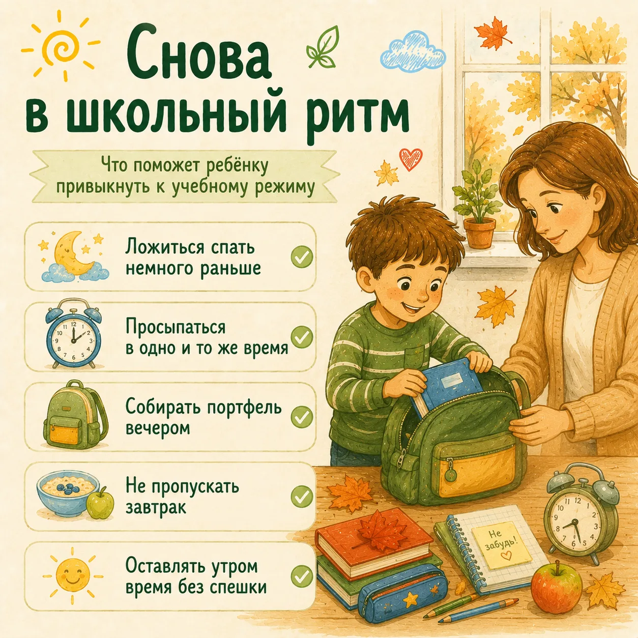 5 правил для мягкой адаптации 📌
