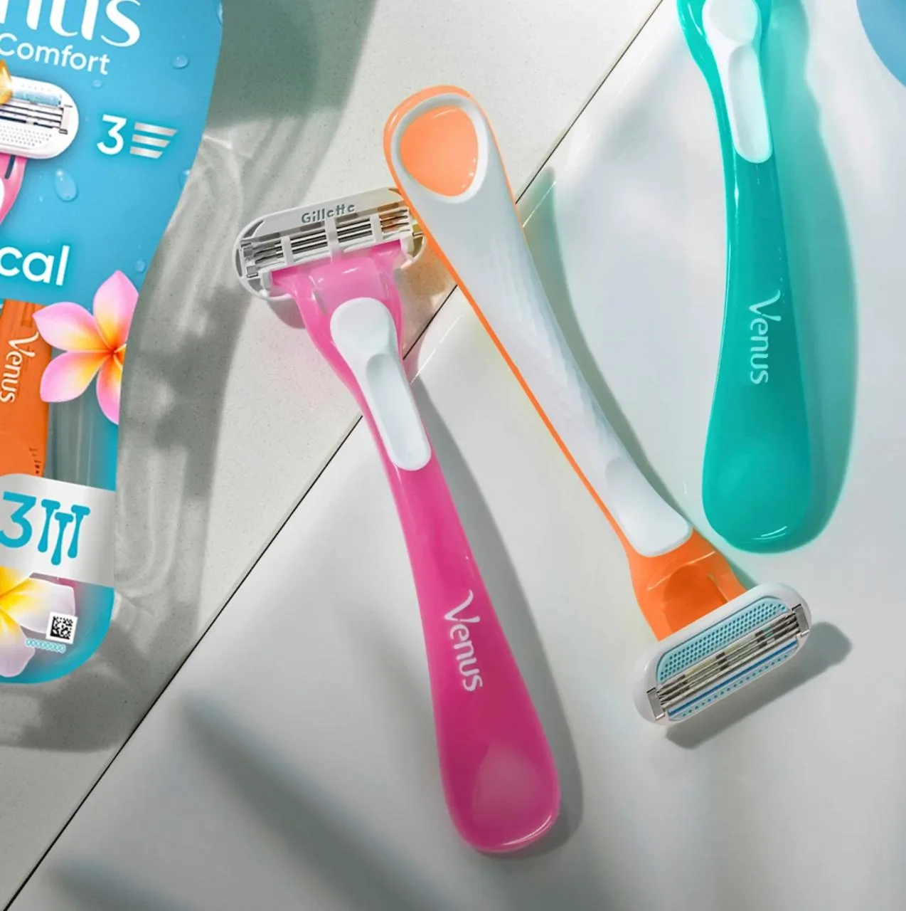 🪒 Gillette Venus Tropical — набор из 3 одноразовых женских бритв