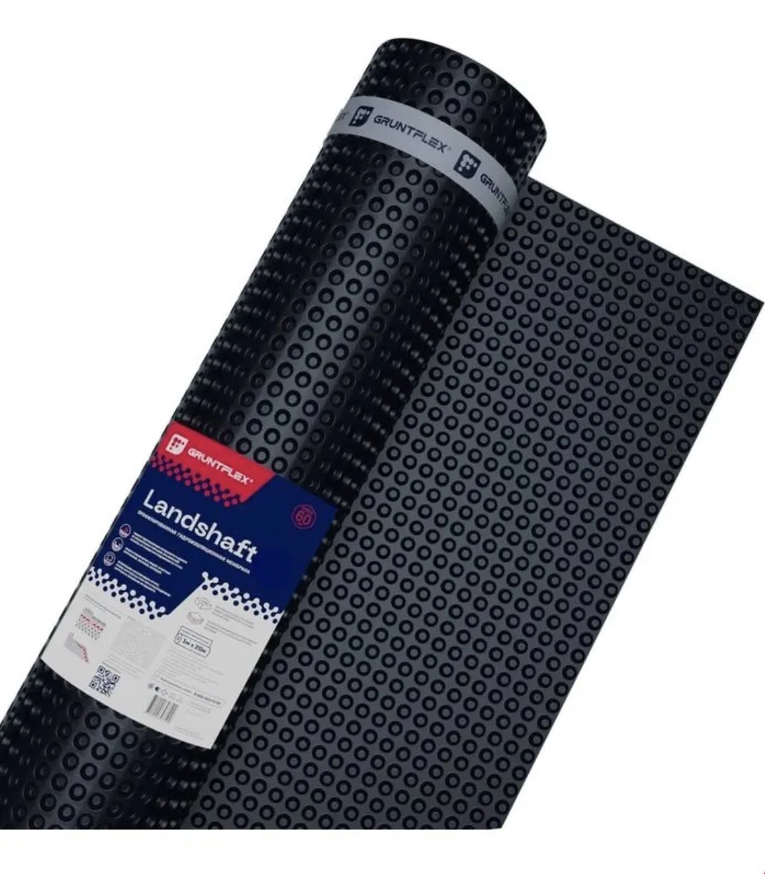 Профилированная мембрана Gruntflex Landshaft 2х20 м, 40 кв.м GRULA.2.40