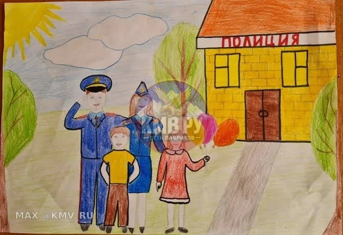🎨👮‍♂️ В ОМВД по Георгиевскому округу подвели итоги конкурса «Мои родители работают в ...