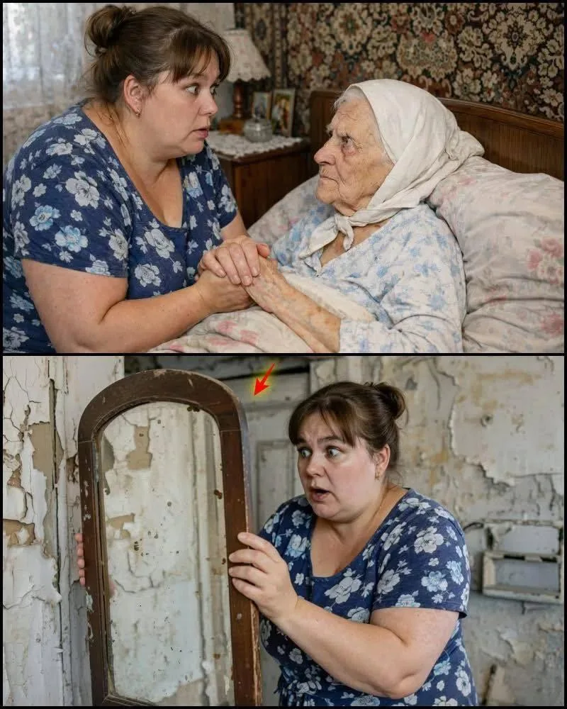 Муж оставил меня с его слепой бабушкой. Перед смертью она прошептала: «Ищи за зеркалом ...
