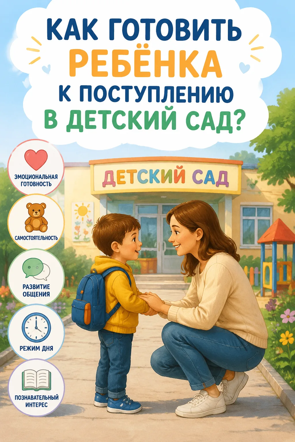 🧸 Первый раз в детский сад: как помочь ребёнку привыкнуть?

Утро с капризами, нежелание расставатьс