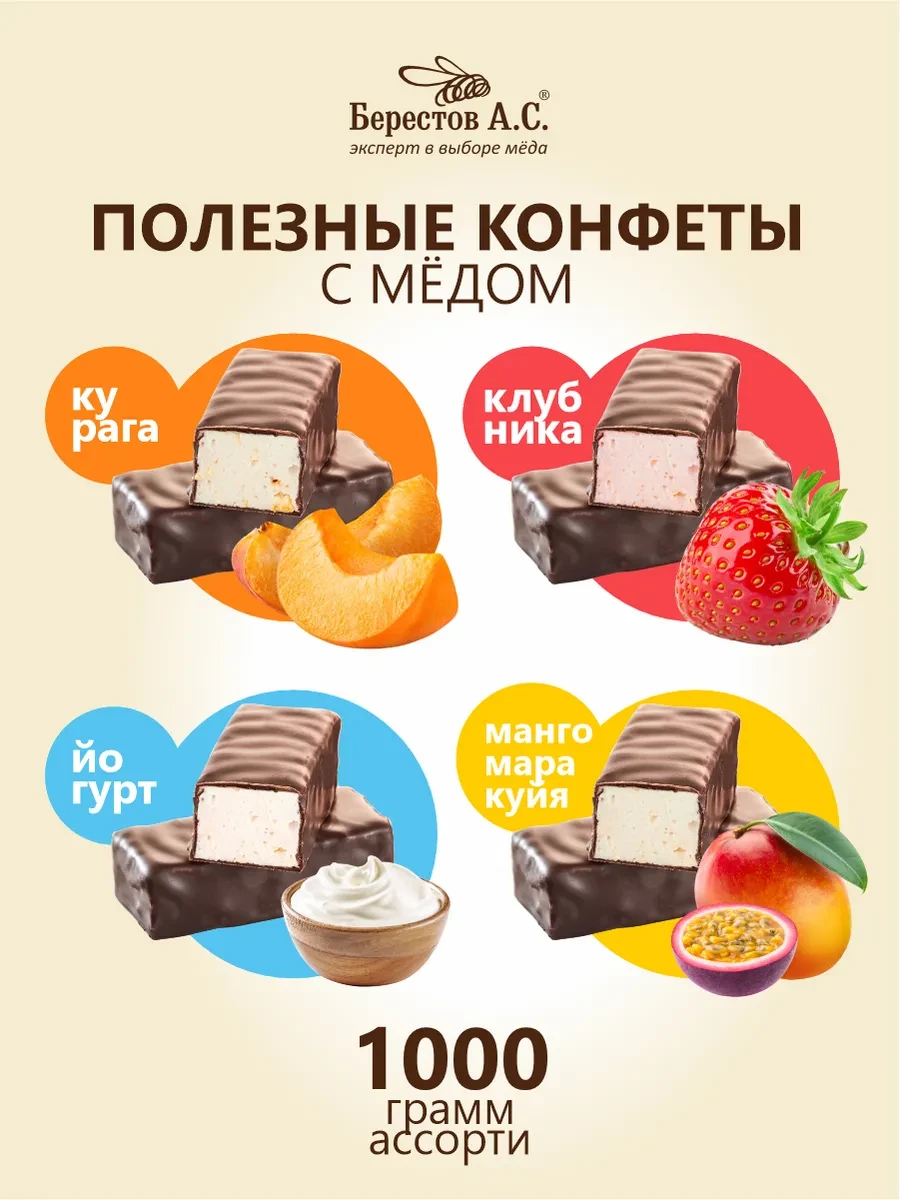 ⚡️ Конфеты шоколадные суфле 1 кг, медофеты Берестов, Берестов А.С