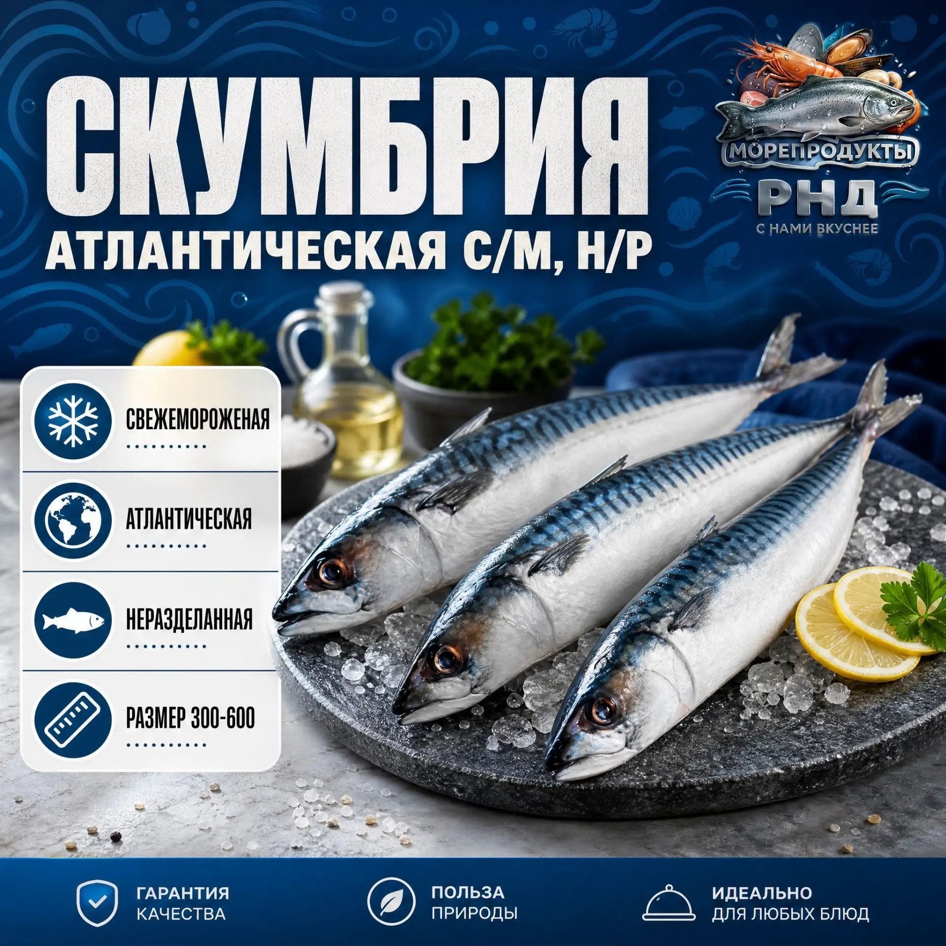 Свежая скумбрия прямо с моря — вкусно, полезно и по отличной цене! 🐟✨