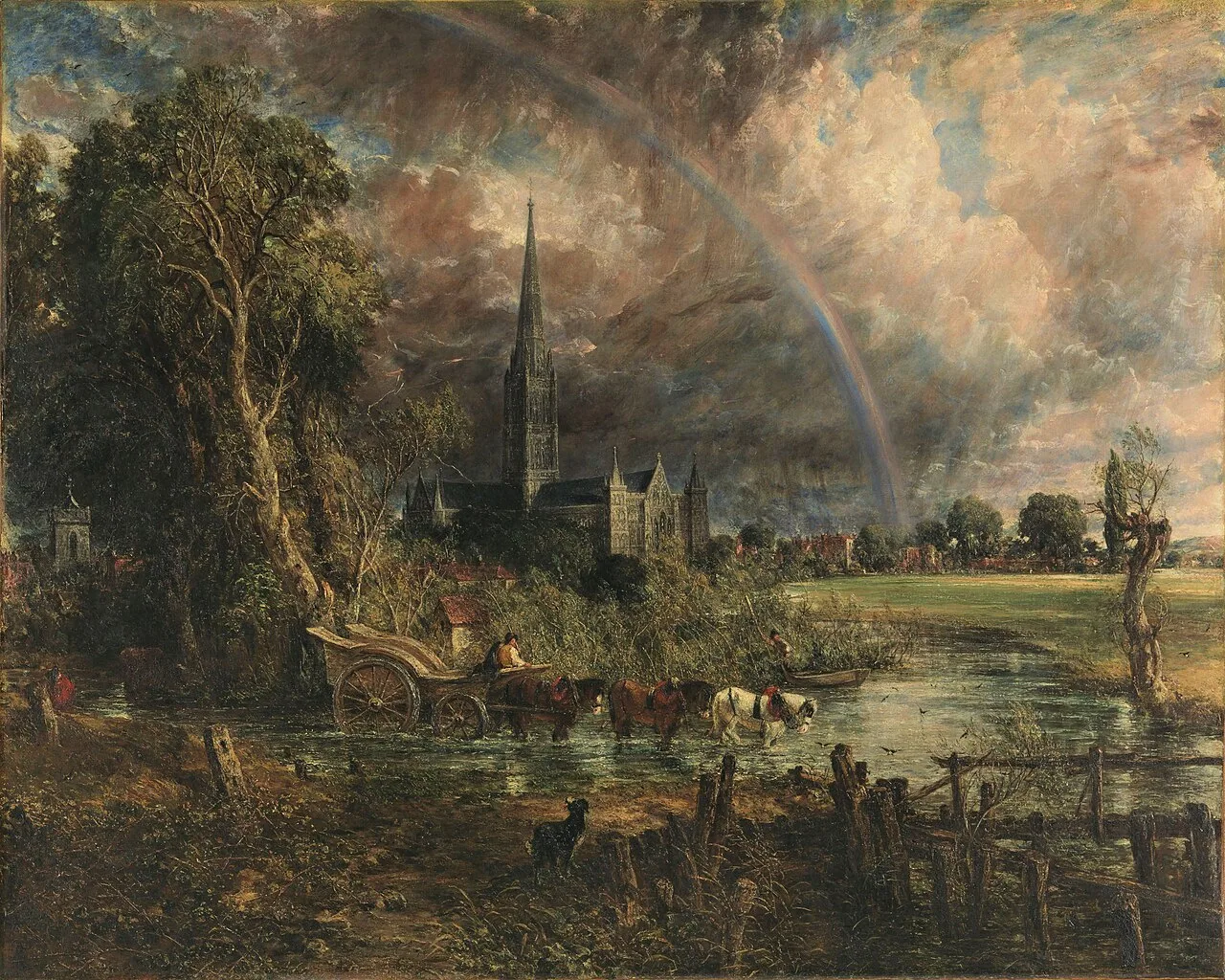Культура империй: Джон Констебл (1776-1837)

🖼️ Вид на собор в Солсбери с лугов. 1831. Национальная