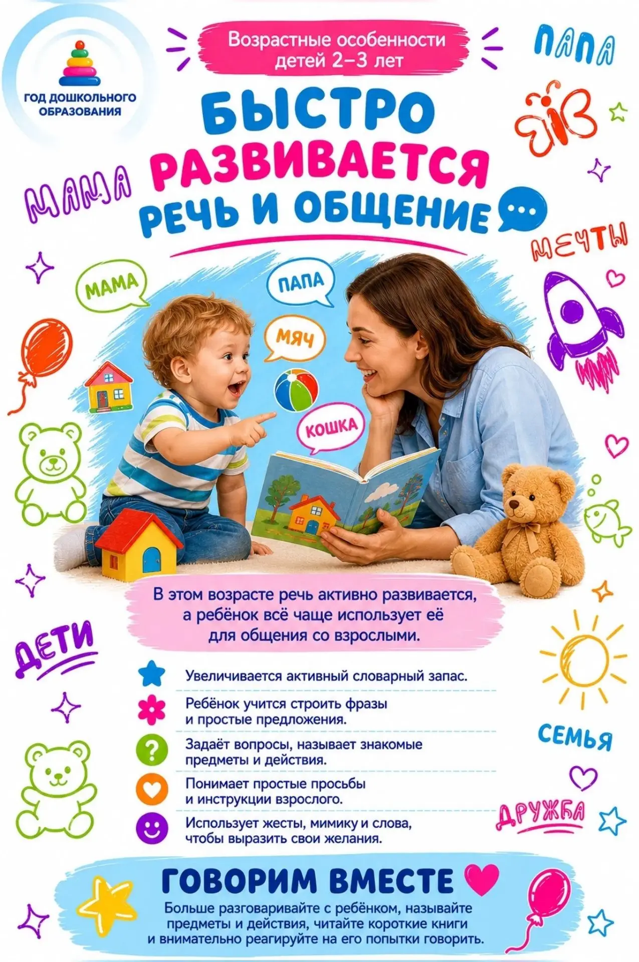 🧸 ВОЗРАСТ 2–3 ЛЕТ: БОЛЬШИЕ ОТКРЫТИЯ!