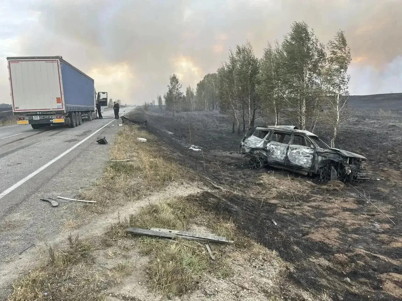 🚔Сотрудники полиции устанавливают обстоятельства ДТП в Карталинском районе