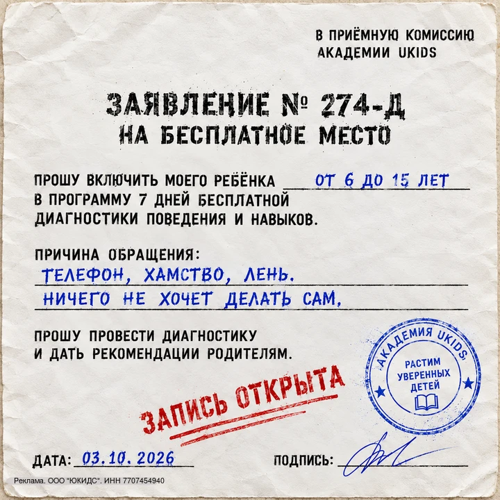 ВНИМАНИЕ РОДИТЕЛЯМ ДЕТЕЙ ОТ 6 ДО 15 ЛЕТ!
