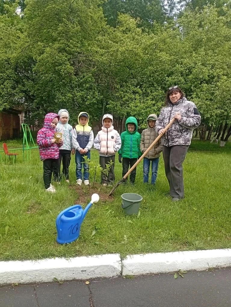 🌳 Добрая традиция сложилась в нашем детском саду - выпускники сажают деревья для будущих поколений!