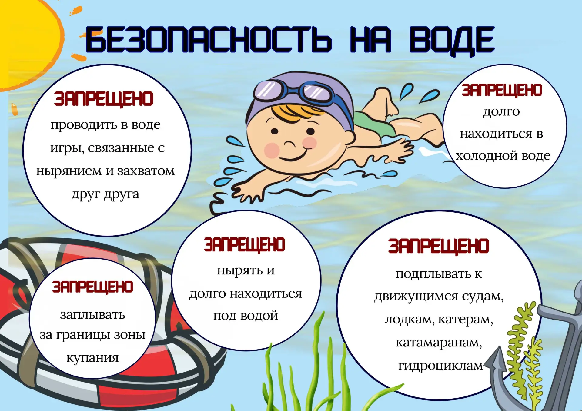 🏊‍♂️ Безопасность на воде: правила, которые нельзя нарушать! 🏊‍♂️
С наступлением лета водоёмы стан