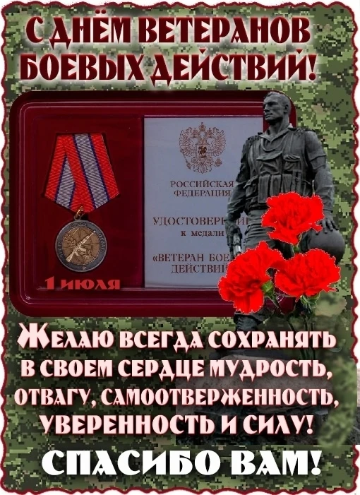 С Днём ветеранов боевых действий!