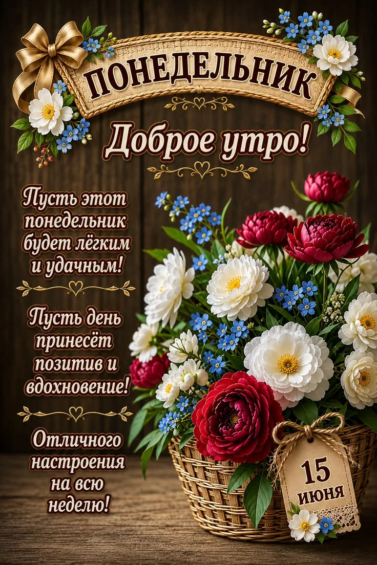 Пусть утро будет чудным, добрым, а день - везением наполнен! ☕🌞🌹