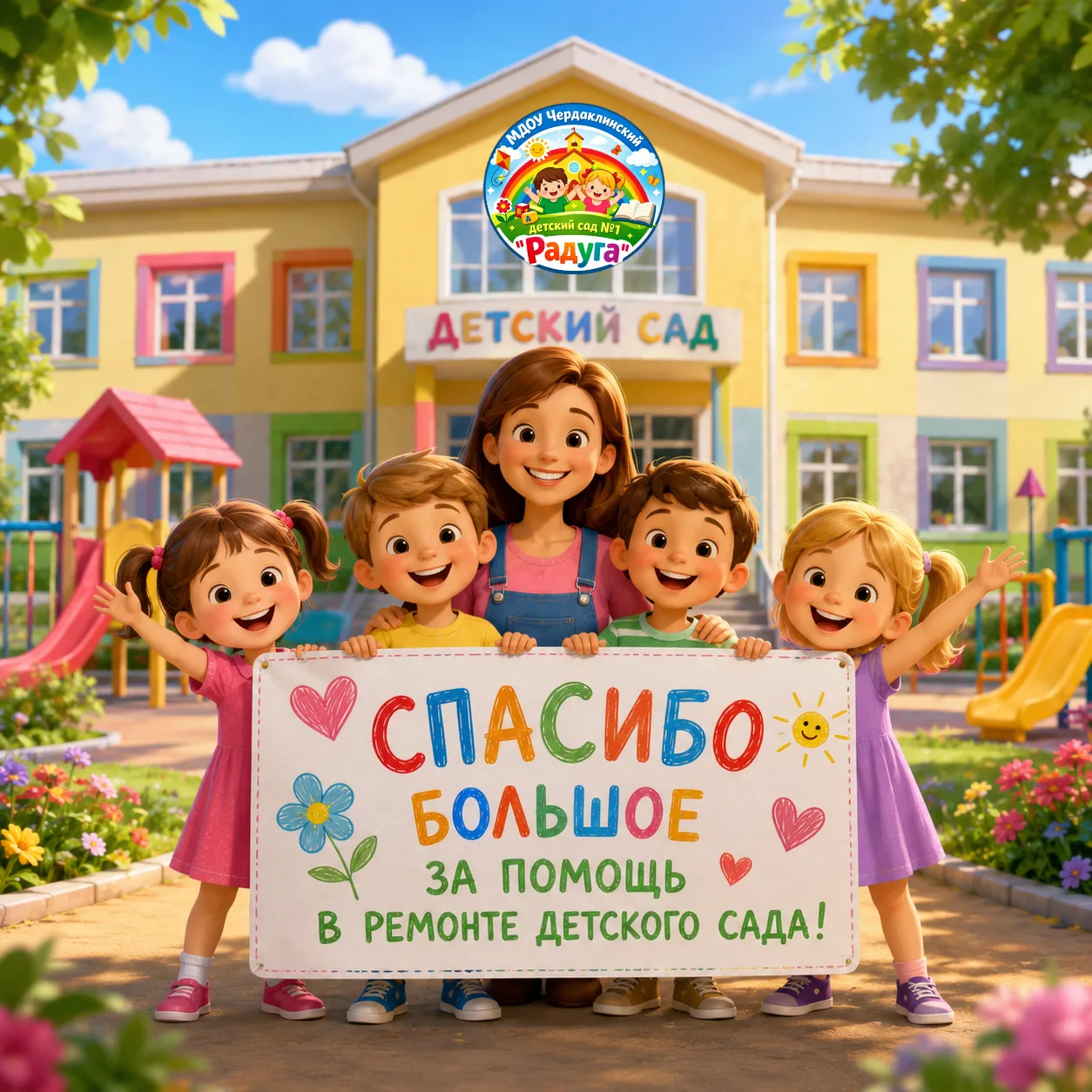 Администрация  детского сада от всей души выражает огромную  благодарность родителям и сотрудникам з