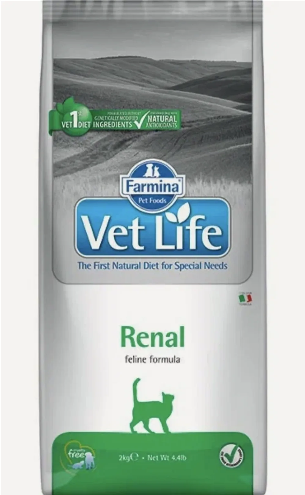 Сухой корм для кошек Farmina Vet Life Feline Renal, для поддержания здоровья почек, 2 кг