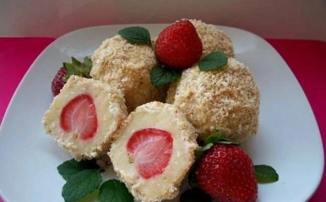 🍧 Домашние конфеты с клубникой