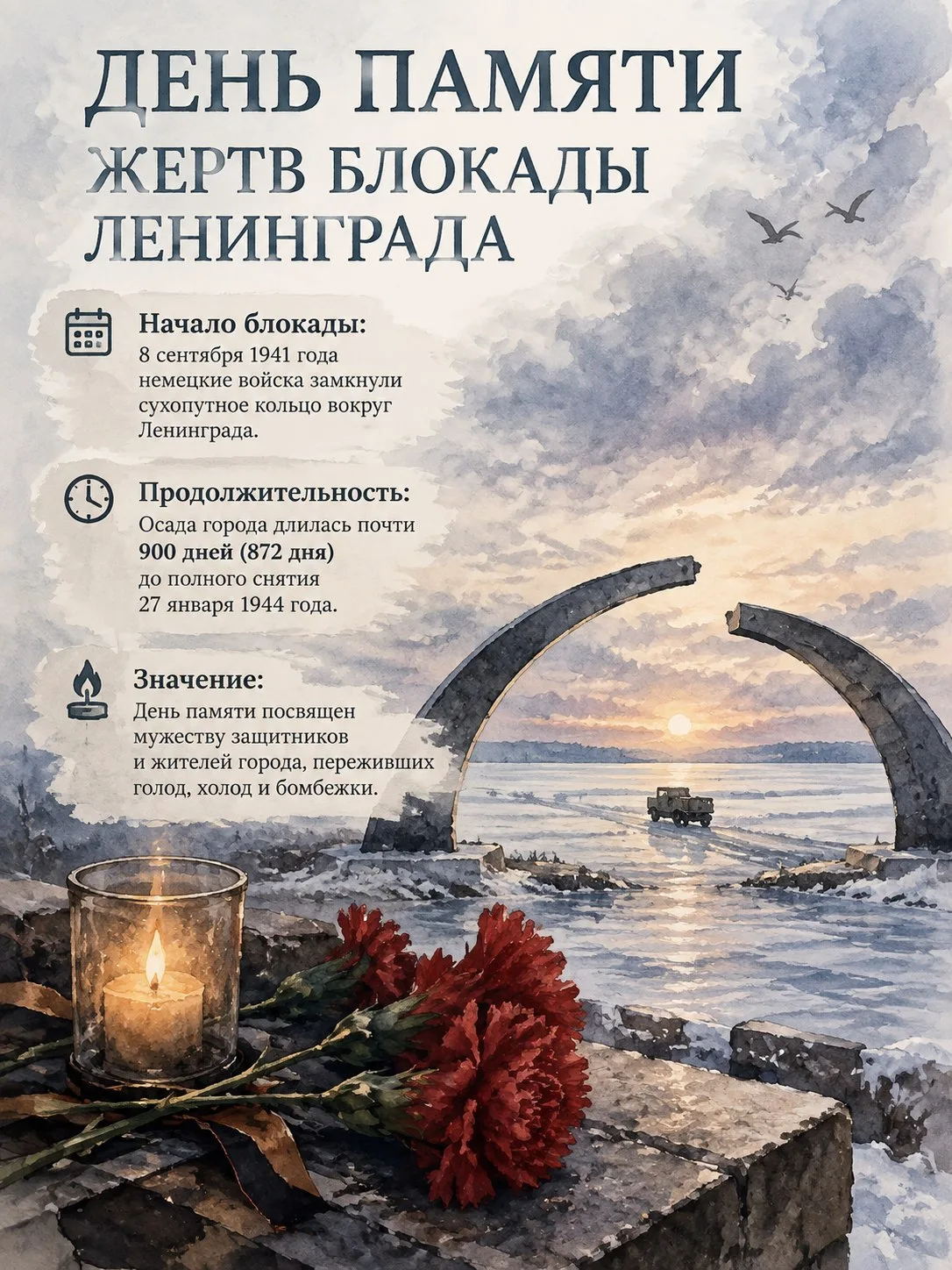 8 сентября — День начала блокады Ленинграда, одна из самых трагических и скорбных дат в...