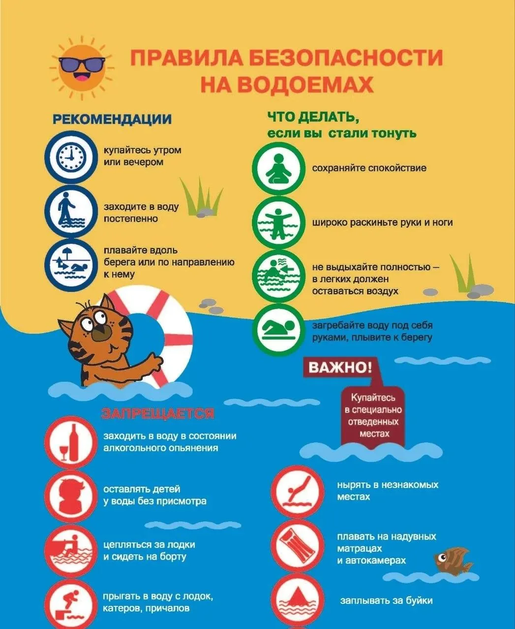 Правила безопасности на воде.