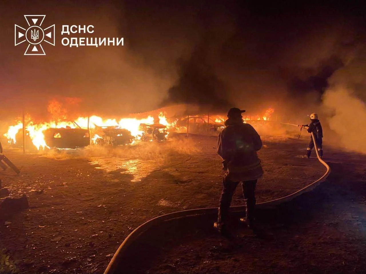 В Одесской области поражена стоянка автомобилей.