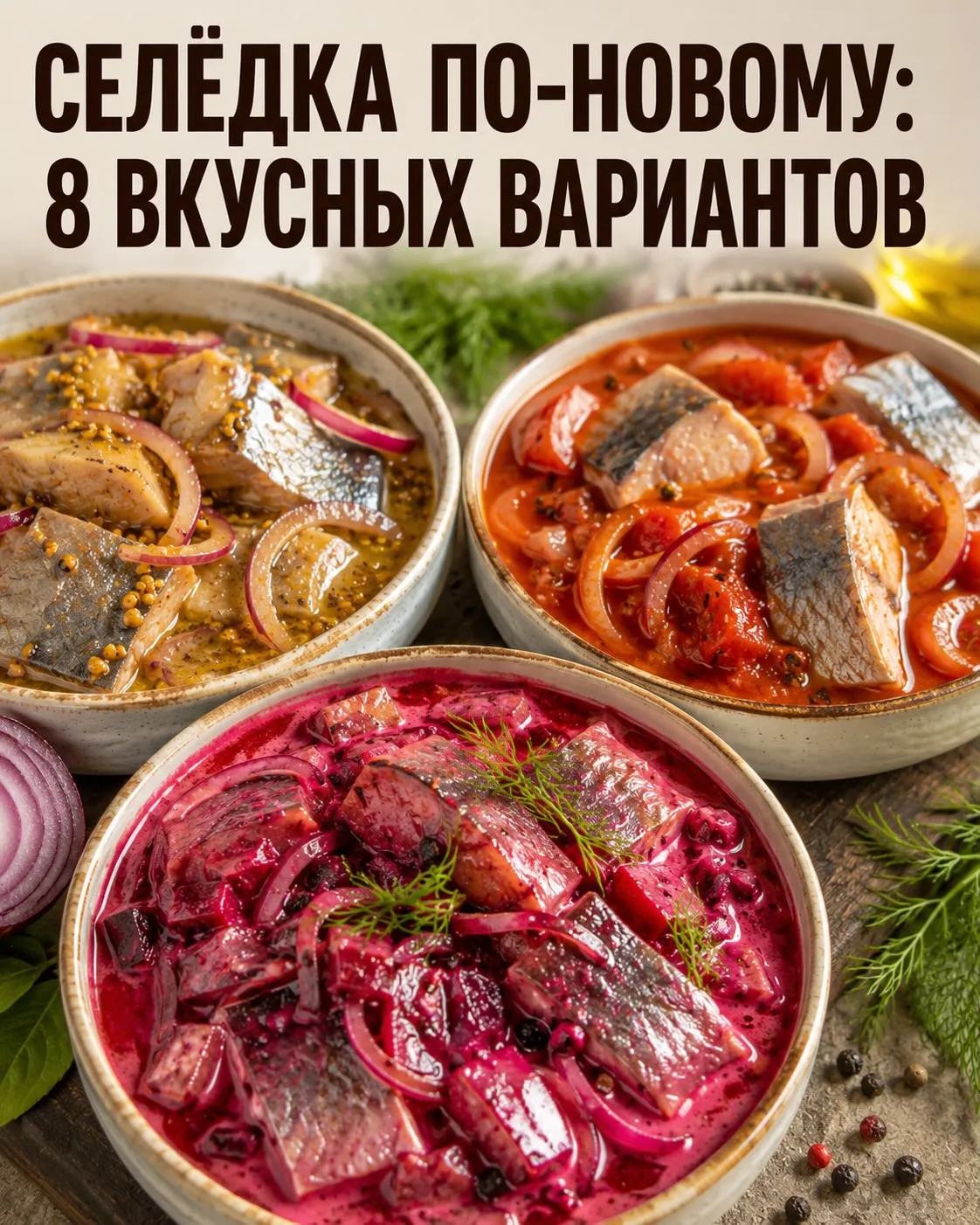8 ВКУСНЫХ СОУСОВ ДЛЯ СЕЛЁДКИ 🔥