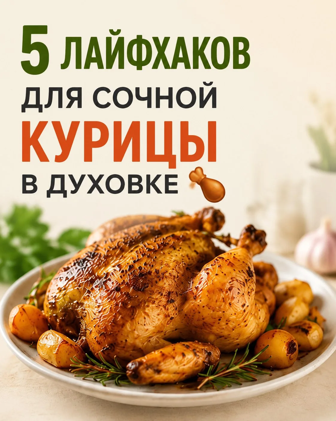🍗 5 ЛАЙФХАКОВ ДЛЯ СОЧНОЙ КУРИЦЫ В ДУХОВКЕ

Хотите, чтобы курица получалась с золотистой корочкой сн