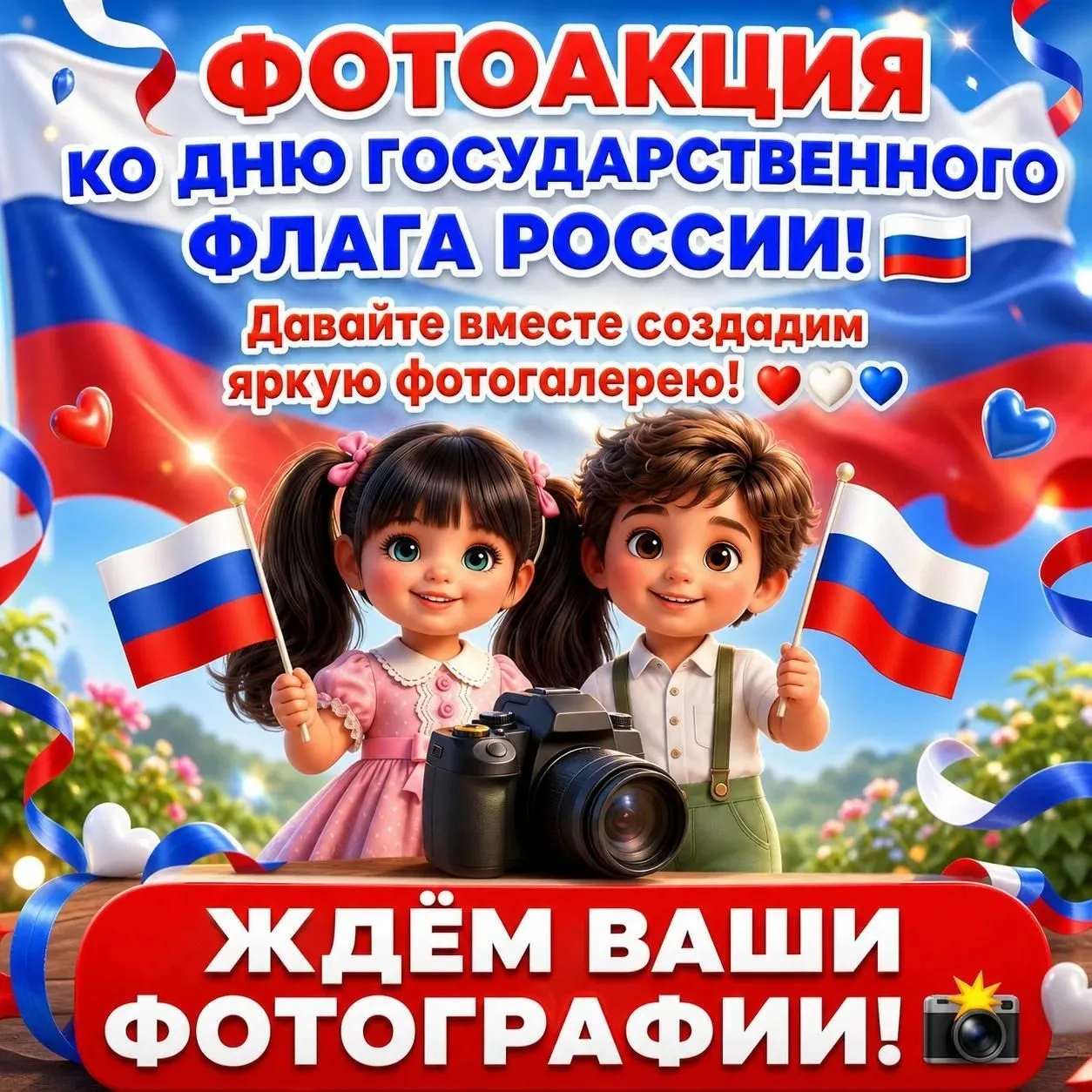 ✨ФОТОАКЦИЯ КО ДНЮ ГОСУДАРСТВЕННОГО ФЛАГА РОССИИ!