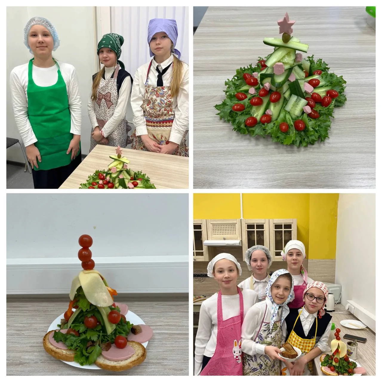 🥗 #Родная36 вовсю готовится к Новому году: ребята создают уникальные салаты на уроках труда  Благода