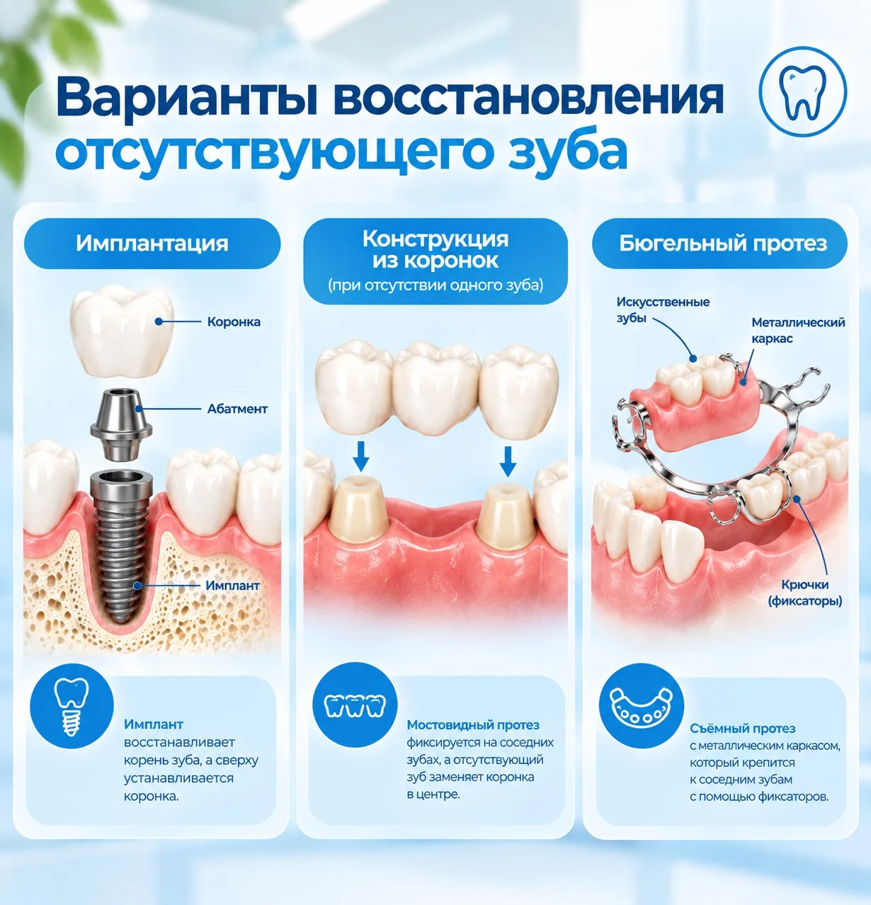 Нет зуба — обязательно нужен имплант? 🤔