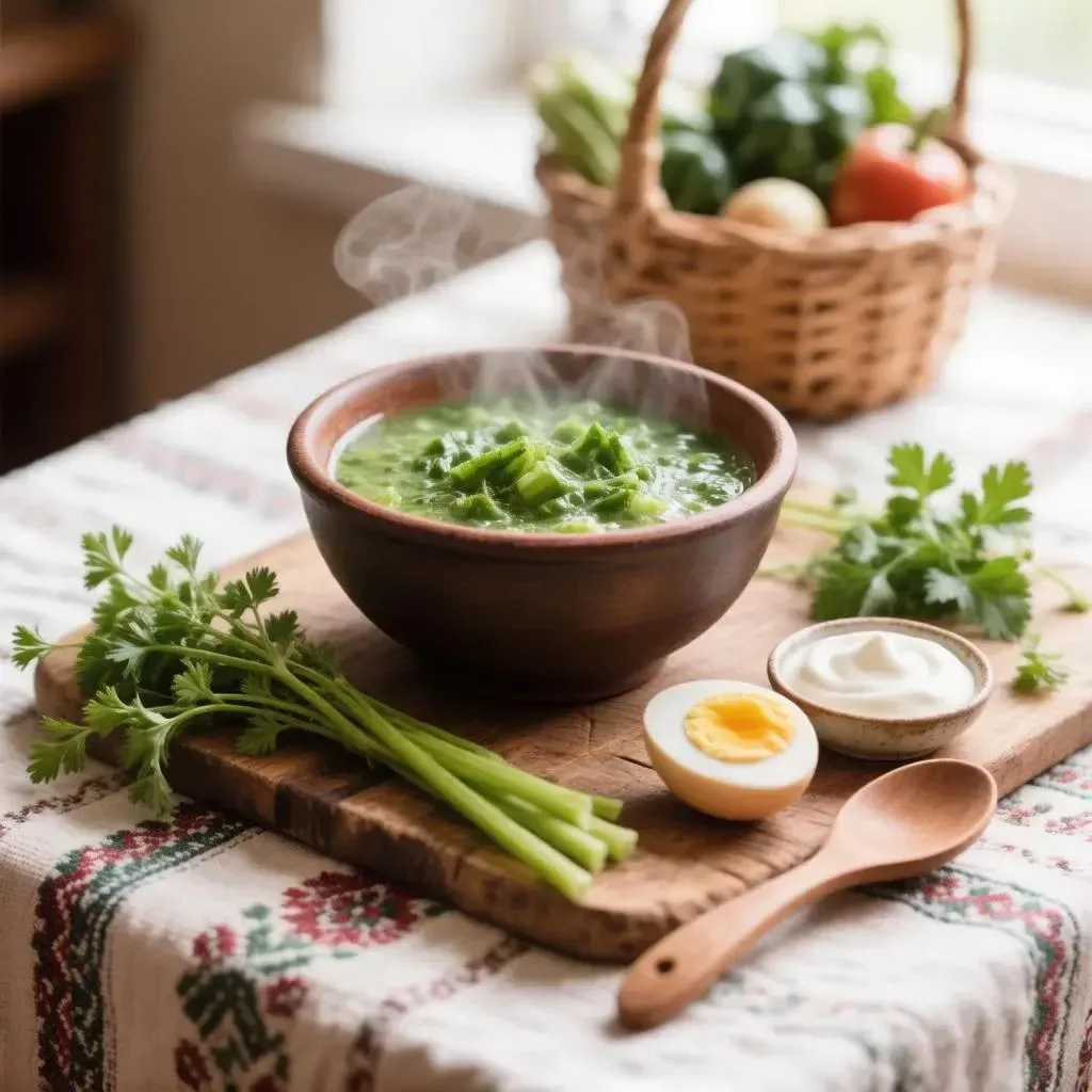 🥗Вот классический и проверенный рецепт зелёных щей, который отлично подойдёт для летне...