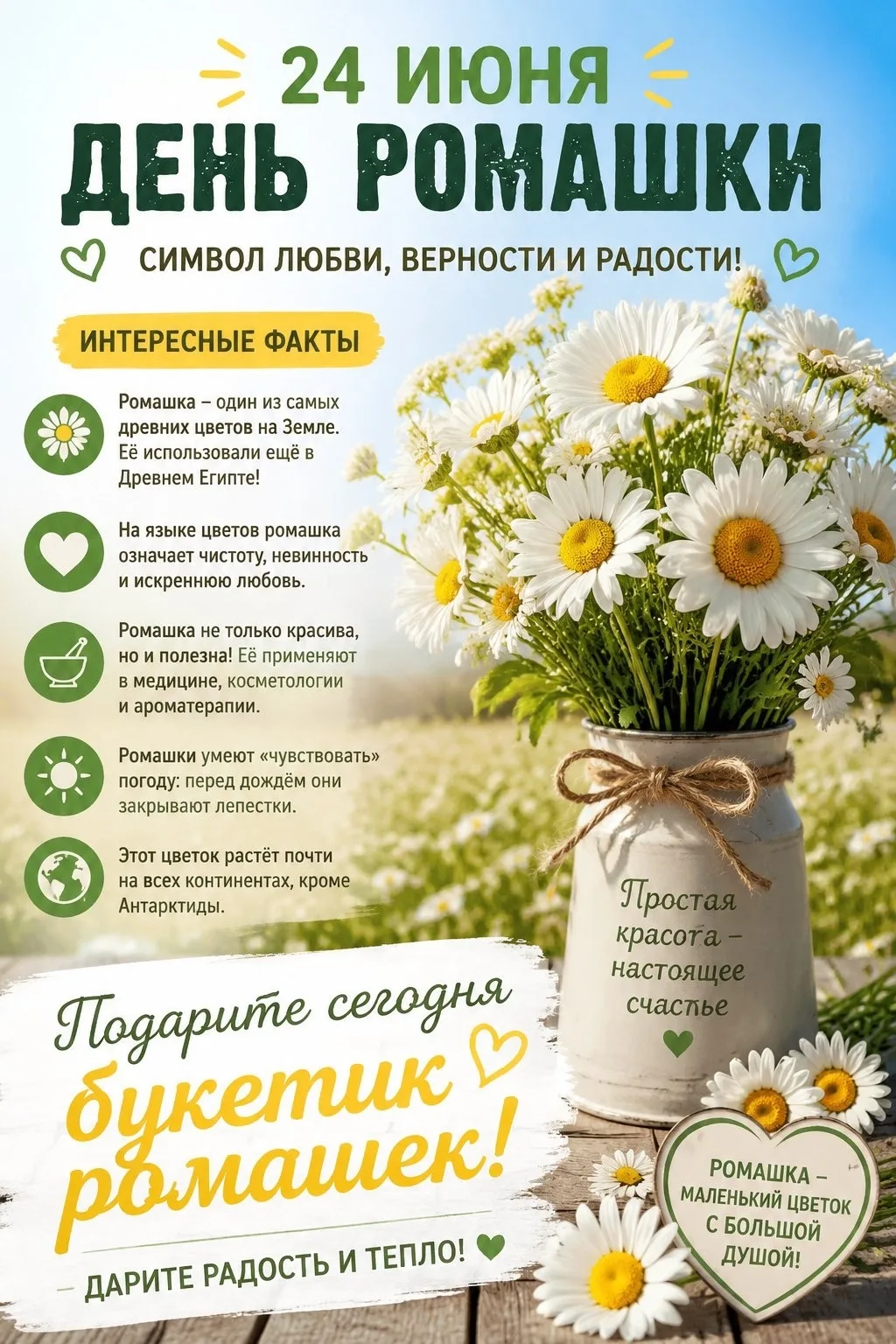 🌼24 июня — День Ромашки! 🌼