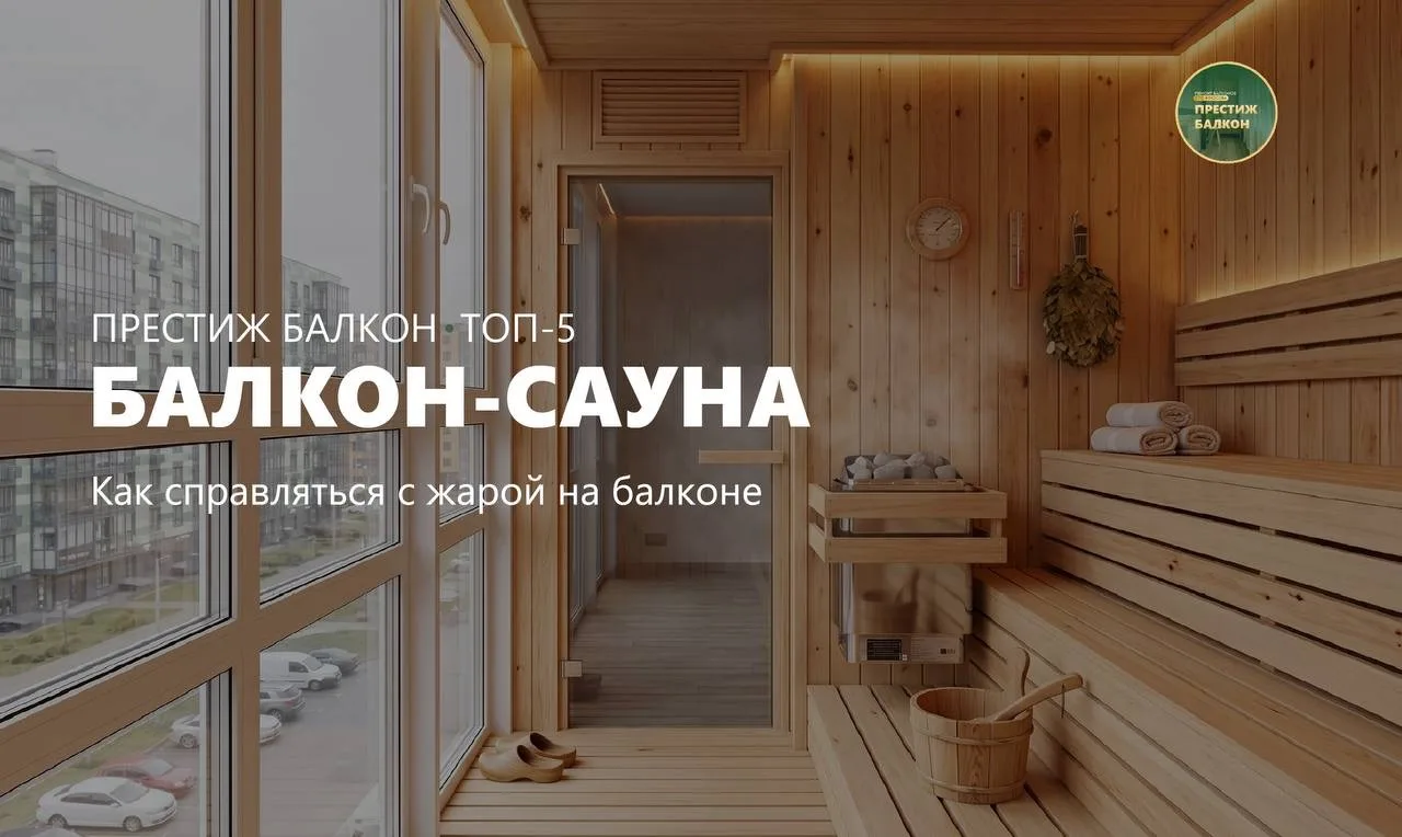 Зимой мы радуемся тёплому балкону, а летом получаем финскую баню с видом на город!