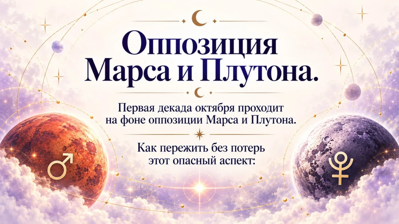 ⚡️ КАК ПЕРЕЖИТЬ ОППОЗИЦИЮ МАРСА И ПЛУТОНА