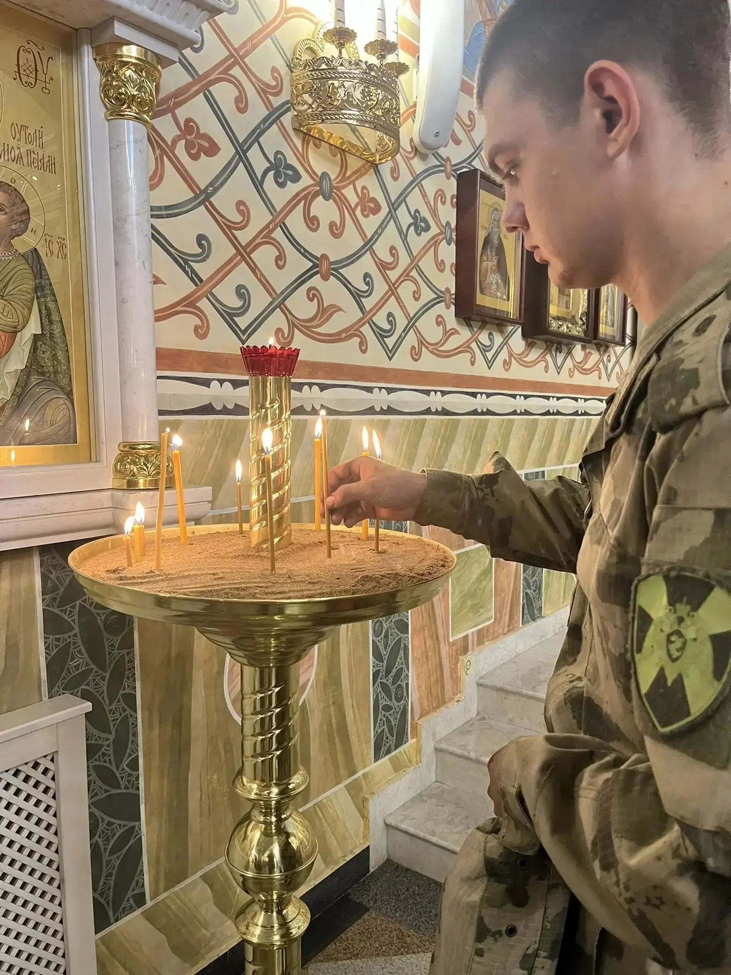 Личный состав войсковой части 3187 посетил воскресную службу в Главном храме Росгвардии...