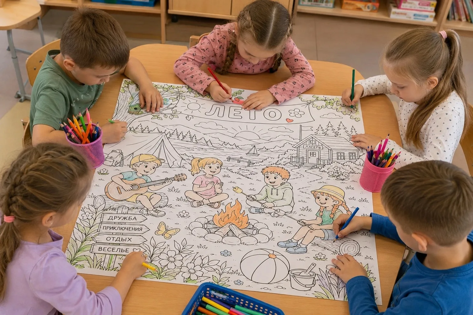 Большая раскраска «Лето»
Обучалочка