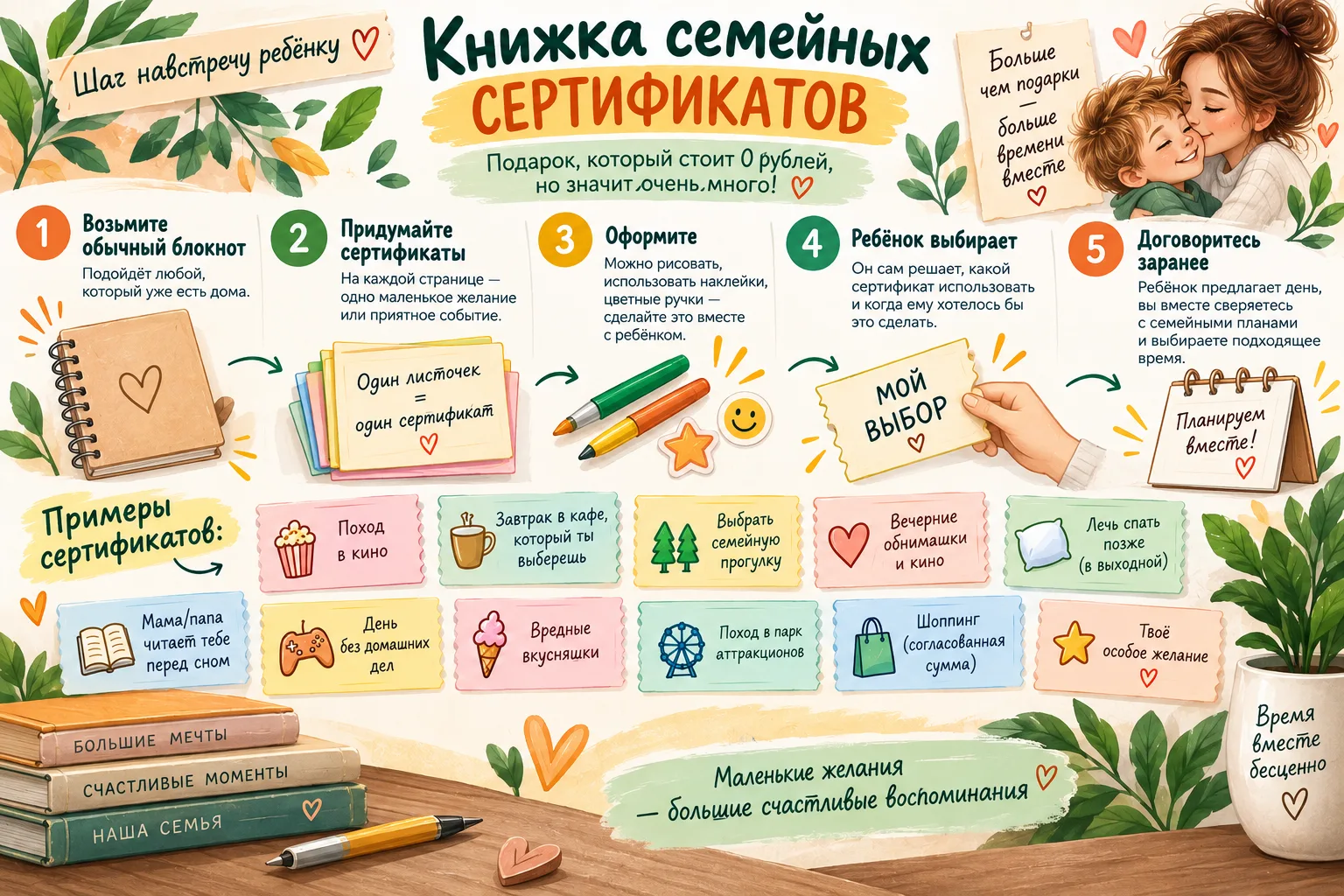 Книжка семейных сертификатов.