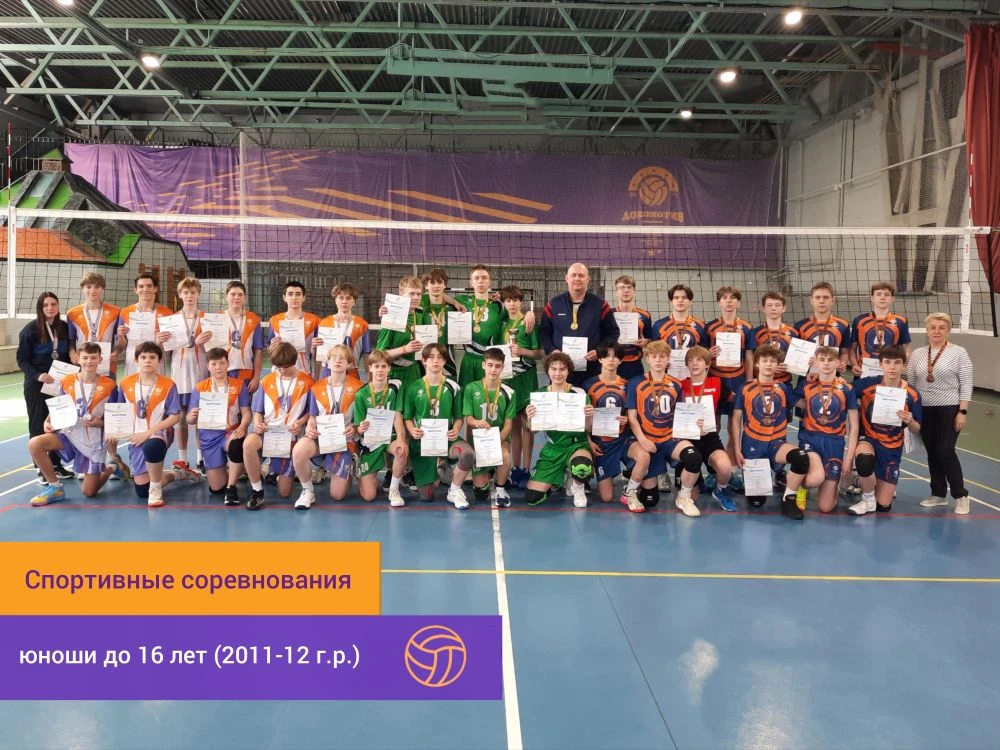 🏆 Спортивные соревнования по волейболу среди юношей до 16 лет (2011-12 г.р.)