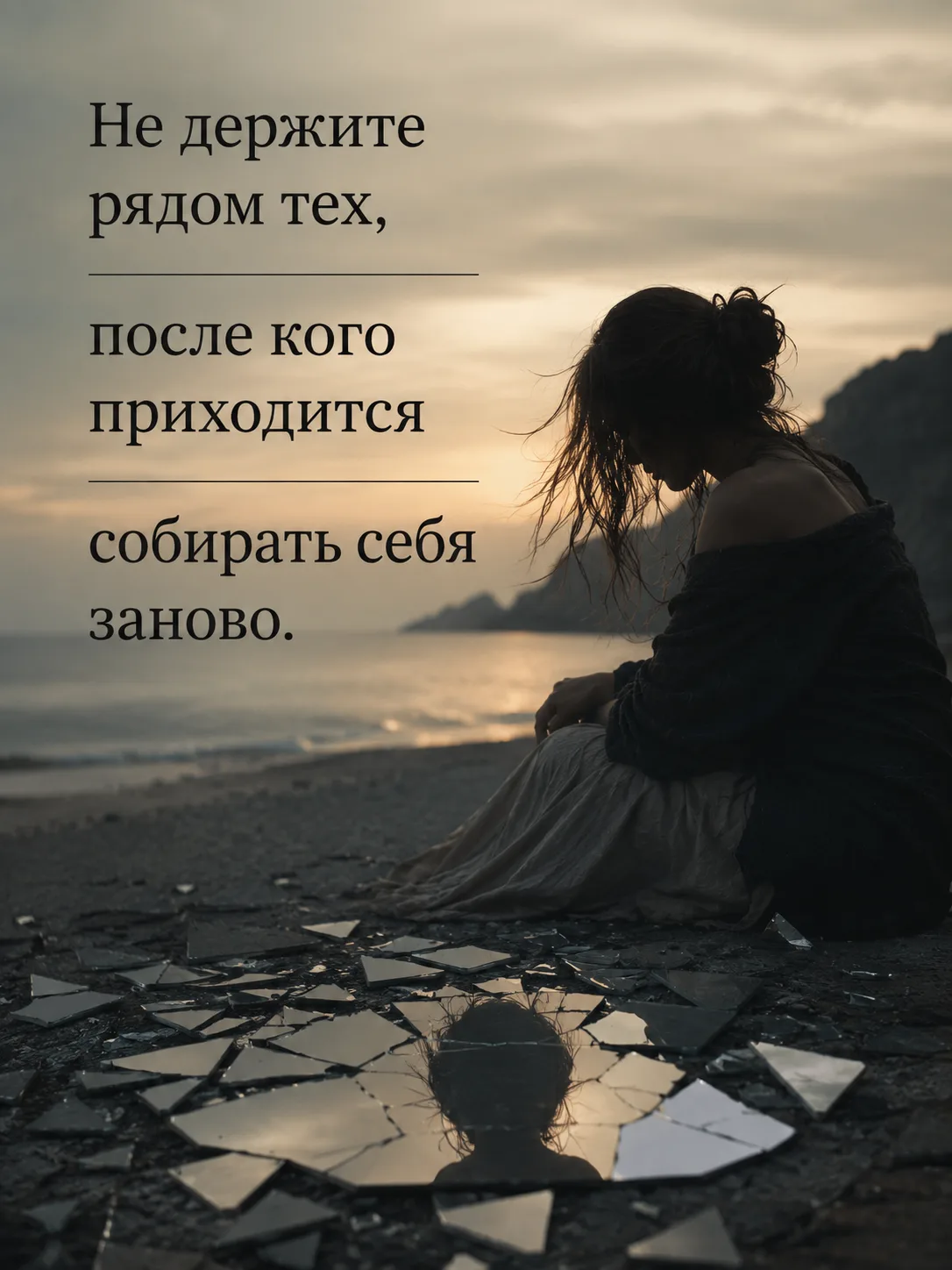 Не держите рядом тех, после кого приходится собирать себя заново.

❤ Психология отношений