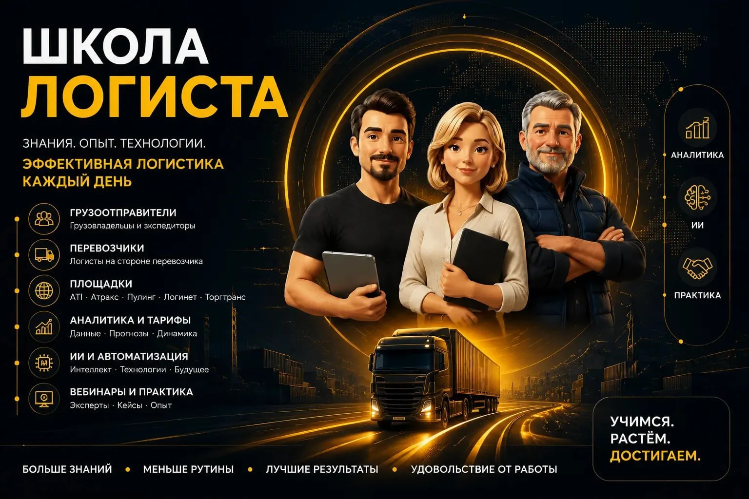 ❤️   Добро пожаловать в «Школу логиста»!

▫️ Логистика меняется быстро. Цифровые площадки, электронн