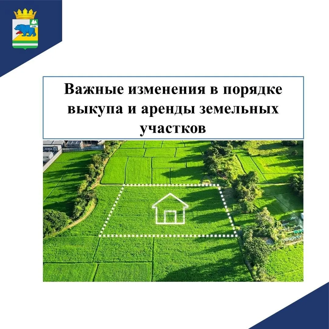 Важные изменения в порядке выкупа и аренды земельных участков: Администрация Петуховского МО информи