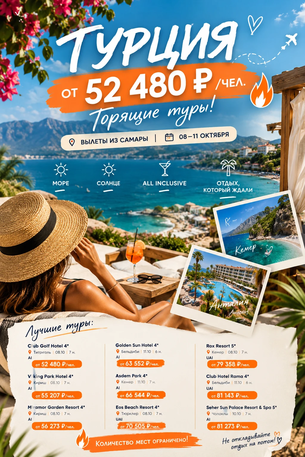 🧳 ТУРЦИЯ ОТ 52 480 ₽ НА ЧЕЛОВЕКА! 🇹🇷
