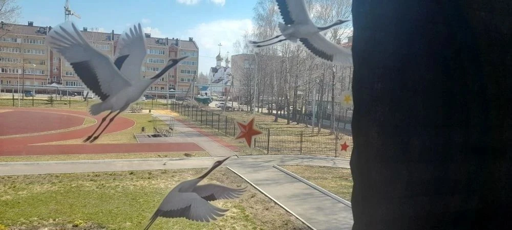 🕊️ Первичное отделение и наши Орлята России активно принимают  участие во всероссийской акции "Окна 