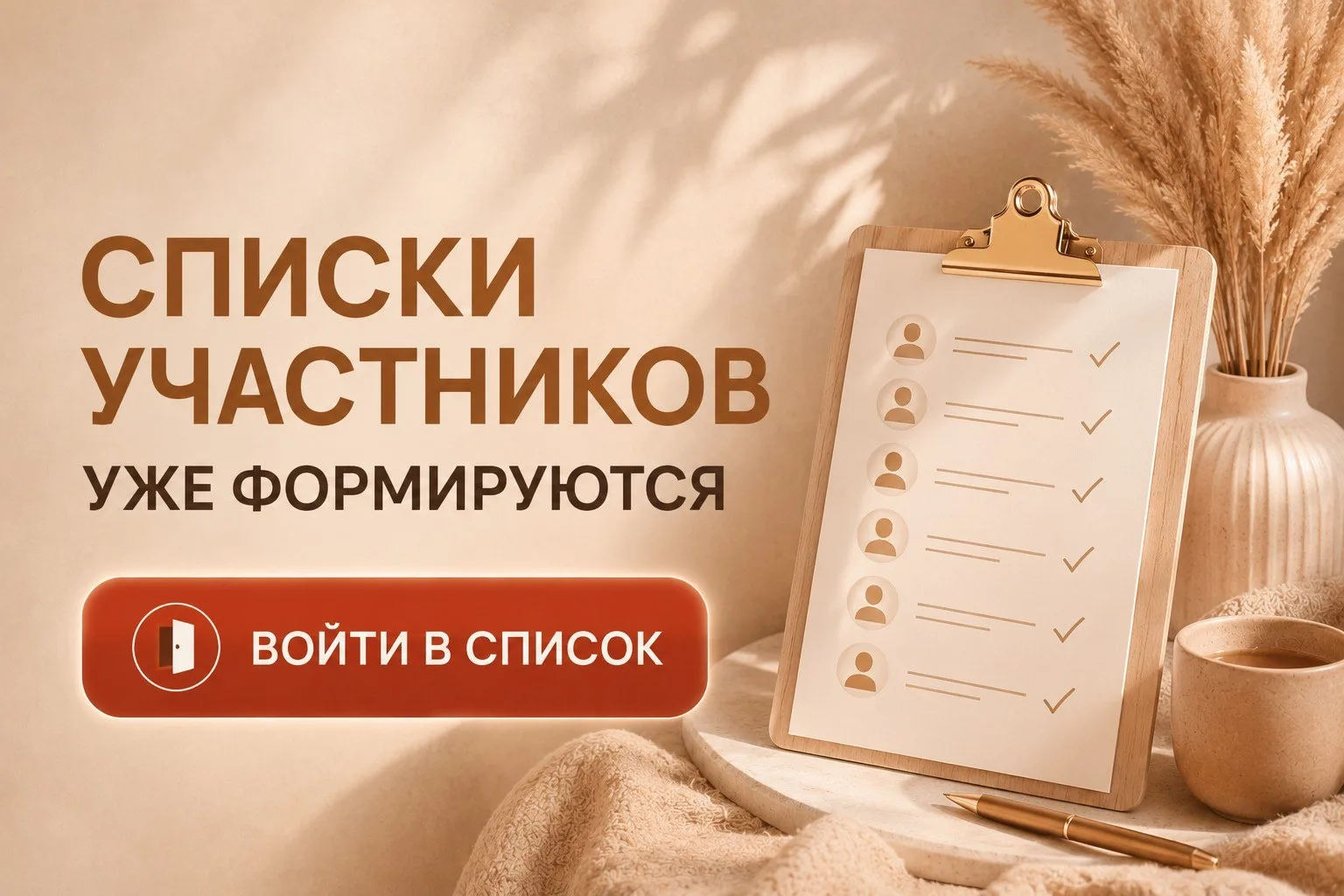 Формируем списки участников эфира 16 июня‼️

ДА-ДА, это завтра 🤷‍♀️

Организуйте пространство в дом