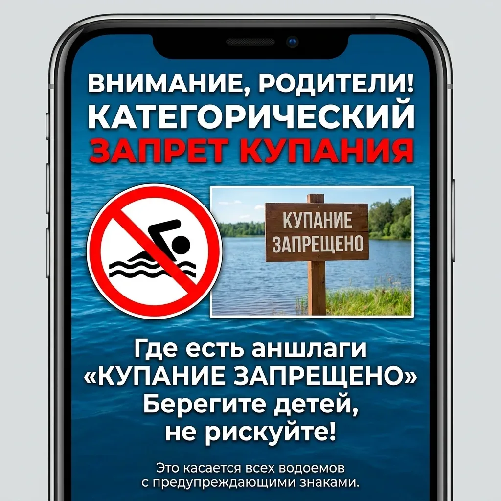 ⚠️ ПАМЯТКА ДЛЯ РОДИТЕЛЕЙ: БЕЗОПАСНОСТЬ НА ВОДЕ