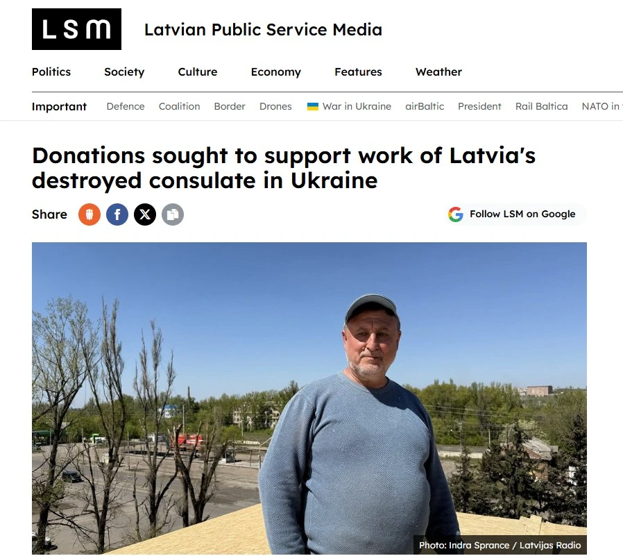 ‘Латвийское консульство в Славянске было не только символом поддержки Латвии Украине, но и местом ок