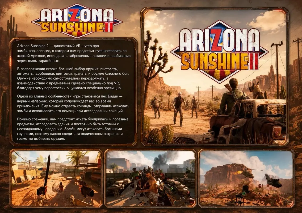 В Warstation стала доступна Arizona Sunshine 2 🧟‍♂️🔥