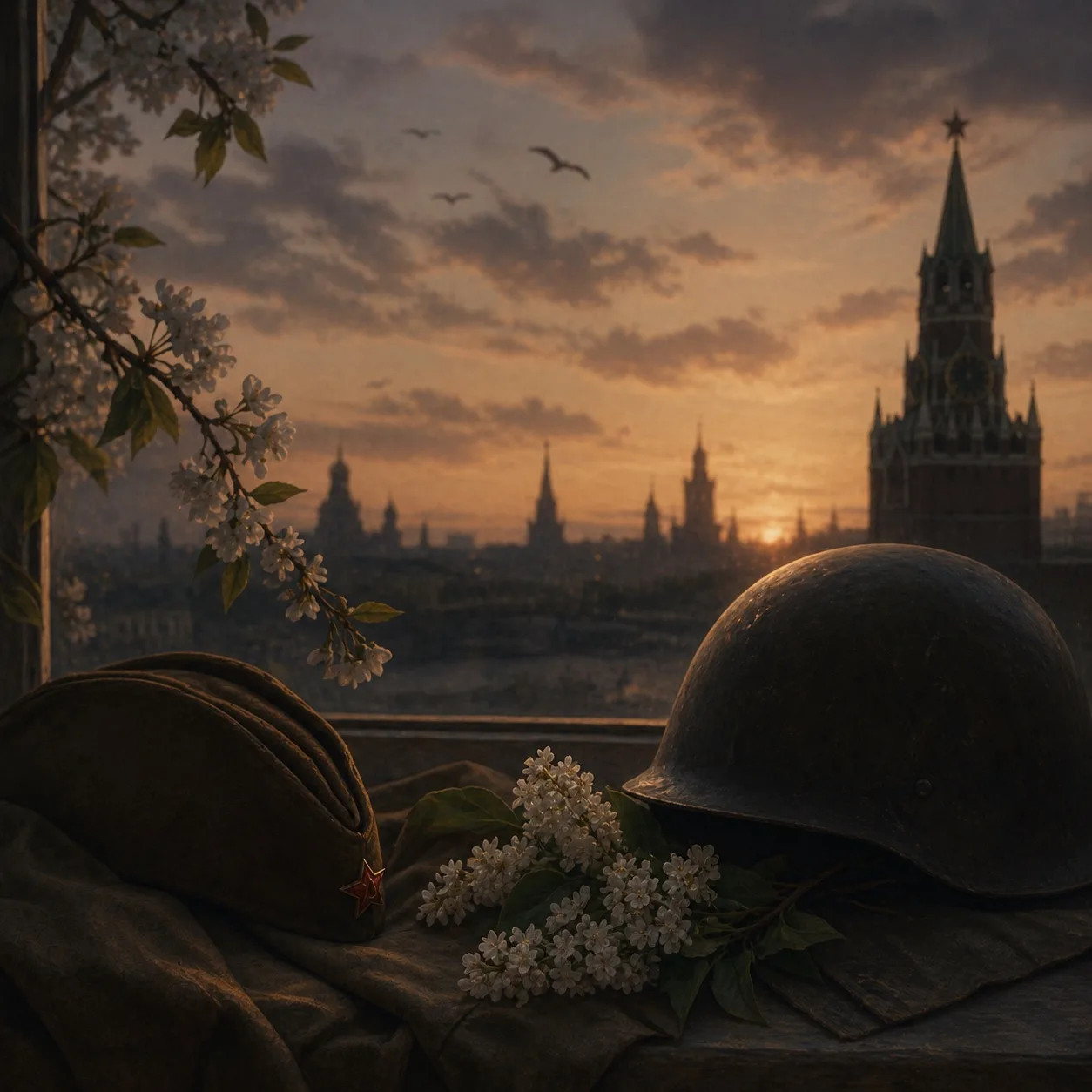 🕊️Накануне Победы  8 мая 1945 года.  В этот день в пригороде Берлина был подписан Акт о безоговорочн